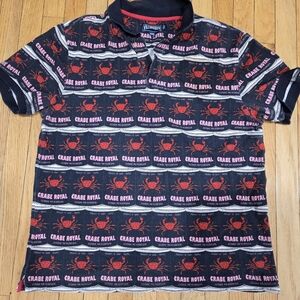 VILEBREQUIN Crabe Royal Black and Red Polo Shirt.